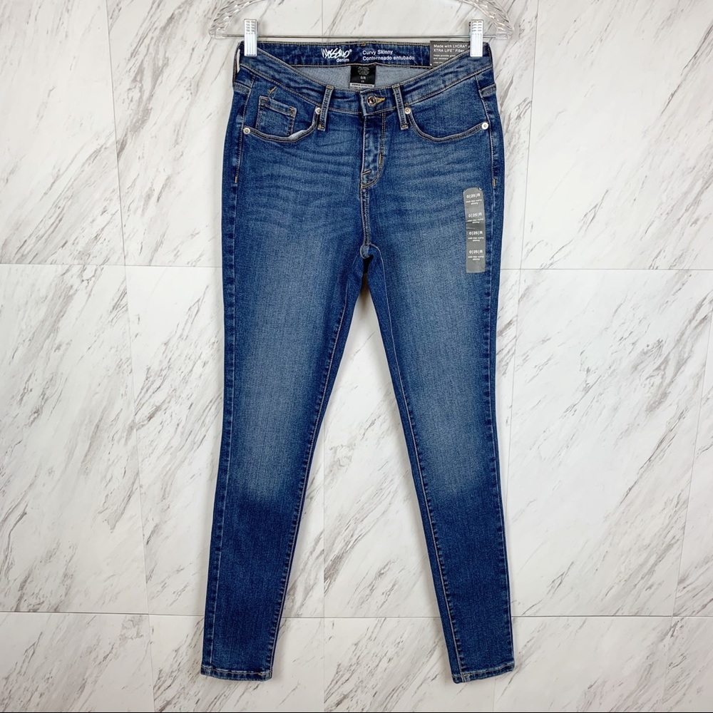 Mossimo Mid-Rise Curvy Skinny‎ Power Stretch Jeans